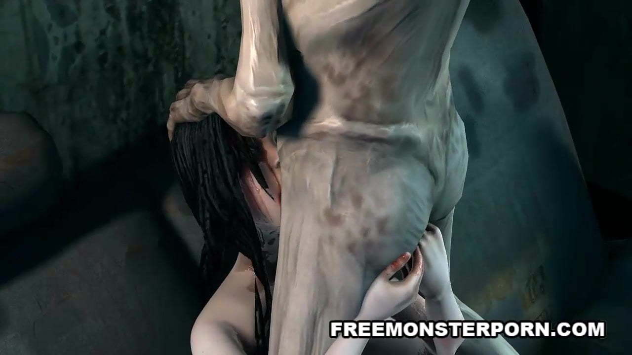 Busty 3D Babe Sucks and Fucks a Zombie