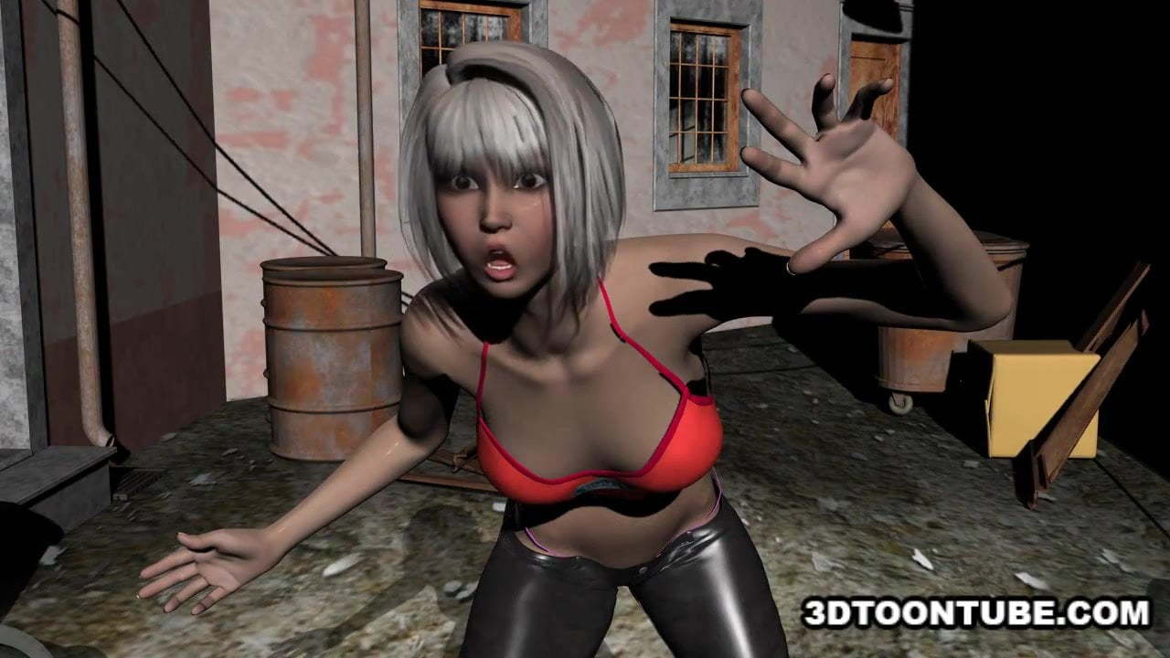 Hot 3D Babe Fucked by a Zombie