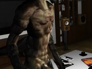 3D hentai stunner gives BJ to an alien