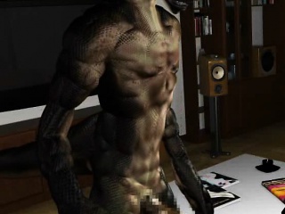 3D hentai stunner gives BJ to an alien