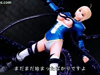 Animated gets fucked by tentacles