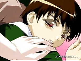 Big boobed hentai cutie wrapped up in monster tentacles