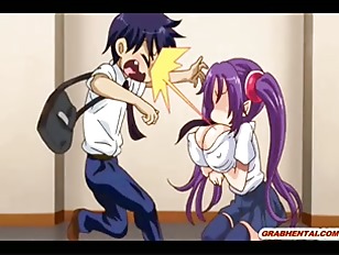 Bigboobs hentai coed self tentacle masturbating