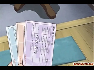 Busty hentai cutie brutally tentacles poking