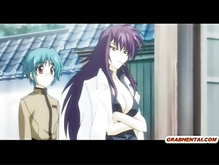 Cute anime gets monster fucked at her butt hole