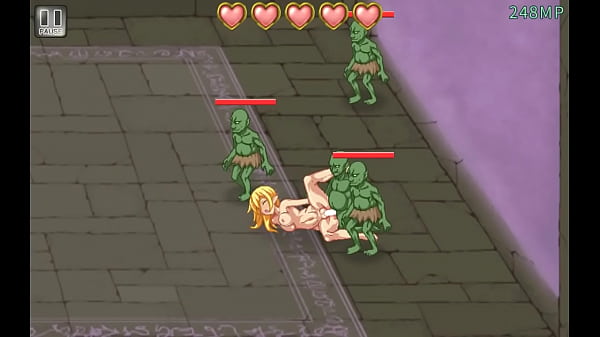 Cute girl hentai having sex with goblins men and monsters in SB Night and Elven Knight new hentai sex xxx game