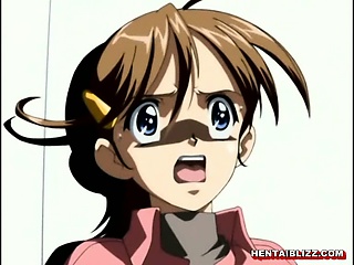 Cute hentai caught and brutally tentacles fucked