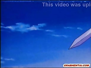 Cute hentai hard poked by giant monster