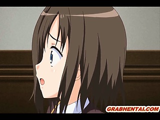 Cute hentai schoolgirl hard fucking by pig monster