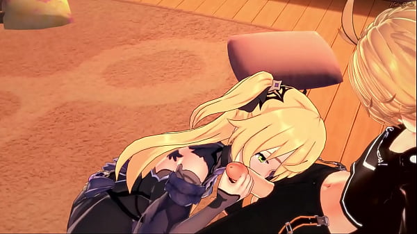 Fischl loves sucking dick, does 69 until she gets cum on her face – Genshin Impact Hentai.