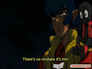 Hentai girl gets squeezed tits and fucked by monster