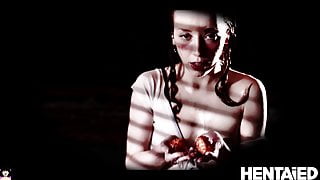 HENTAIED – Petite Redhead ejects Eggs and fucked by Aliens