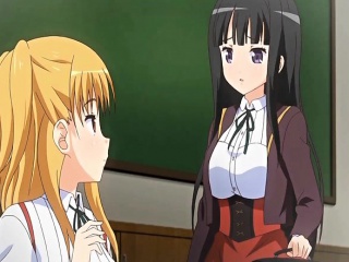 Japanese hentai sucking monster cock and poking from behind