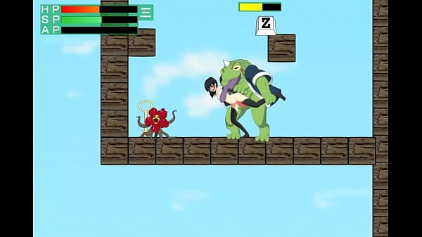 Pretty girl having sex with monsters men in Izuna Yokai sl act hentai game