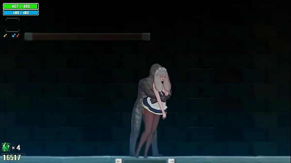 Pretty maid hentai having sex with monsters men in Dungeon and Maid hentai gameplay