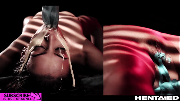 Real Life Hentai – Haneen explodes with Blue Cum after hardcore Alien Fuck