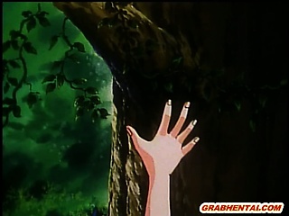 Redhead hentai cutie hard wetpussy poked by monster