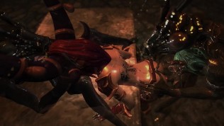 skyrim Two worms fuck Alexstrasza