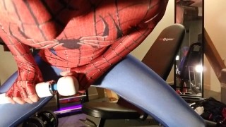 Zentai Spidey Shooting Some Web