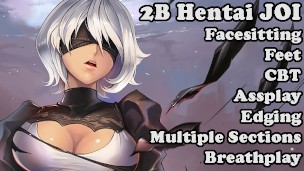 2B's Experiment – Hentai JOI (Facesitting, Feet, CBT, Assplay, CEI, Edging, Roulette, MultiSection)