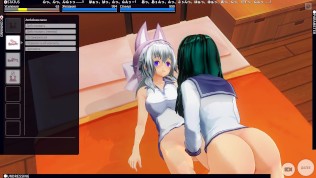 3D ХЕНТАЙ милые лесбиянки играют вместе