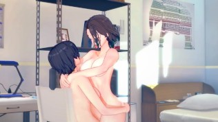 [Bakemonogatari] Futa Kanbaru Suruga x Gaen Tooe(3d hentai)