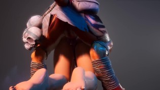 Big Ass Latina fucking with a monster dick 3D