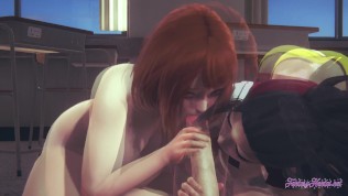 Boku No Hero Hentai – Ochako and Momo Threesome Sucking and fucking