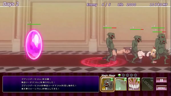 Cute female warriors having sex with goblins men and monsters in Raspbery castle new erotic hentai ryona game