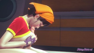 Dragon Ball Hentai – Pan cunnilingus, blowjob and fucked