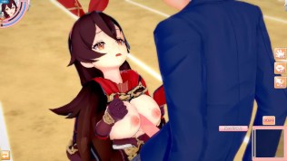 【エロゲーコイカツ！】原神 アンバー3DCG巨乳アニメ動画[Hentai Game Koikatsu! Genshin Amber (Anime 3DCG Video)]