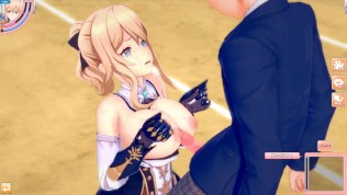 【エロゲーコイカツ！】原神 ジン・グンヒルド3DCG巨乳アニメ動画[Hentai Game Koikatsu! Genshin Jean(Anime 3DCG Video)]