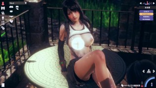 【エロゲーハニーセレクト2リビドー】FF7ティファ無理やり嫌がりエッチ！Hentai Game Honey Select 2 Final Fantasy 7 Tifa Lockhart