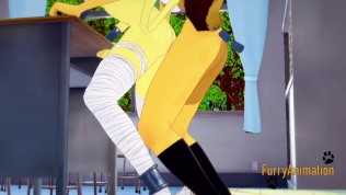 Furry Futanari Hentai 3D – Dog Futanari Fucks Egypt Cat Futanari