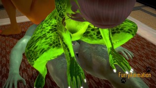 Furry Hentai 3D – Threesome Lizard Mouse and Dragon Hard Sex 2/2