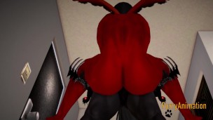 Furry Hentai 3D Yiff – Dark Wolf & Red Dragon Hard Sex
