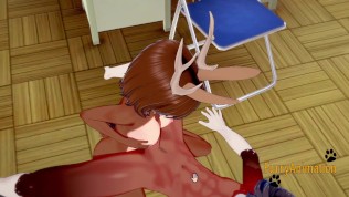 Furry Hentai – deer-rabbit & Horse Hard Sex