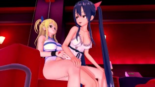 FUTA FAIRY TAIL LUCY X Wendy Marvell (3D HENTAI)