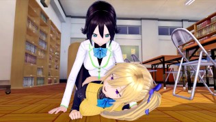 FUTA MUSAIGEN NO PHANTOM WORLD REINA IZUMI X MAI KAWAKAMI (3D HENTAI)