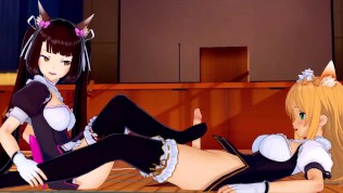 FUTA NEKOPARA MAPLE X CHOCOLA AND VANILLA (3D HENTAI)