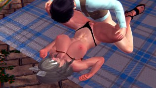 Ghislaine Dedoldia ass fucking near the wall 3d hentai