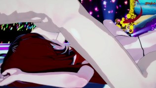 Girlfriend deep throating cock and swallowing cum on stage – Friday Night Funkin Hentai