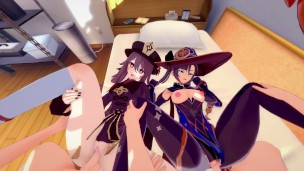 GROUP SEX WITH HU TOA AND MONA – GENSHIN IMPACT PORN