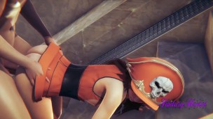 Guilty Gear Hentai 3D – May Is fucked in the stairs