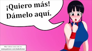 JOI hentai con Chichi (Milk). Ella quiere mucho semen (2 veces).