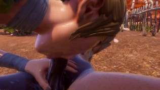 Lonely wife fucks with tribe workers 3D