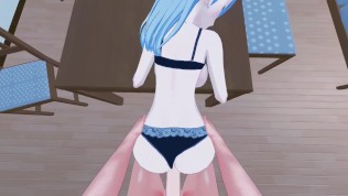 POV fucking Sae Niijima on a table – Persona 5 Hentai.