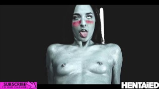 Real Life Hentai – The best whore rides big dildo with huge Cumshot