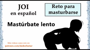 Reto para masturbarse . ¿Podrás llegar hasta el final? (Voz española).