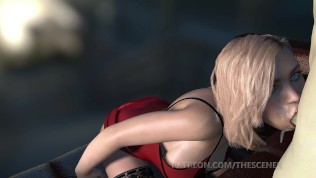 Rubia tetuda mamada extrema